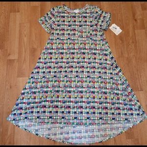 LuLaRoe Rainbow Rubix Cube Carly Dress | XS